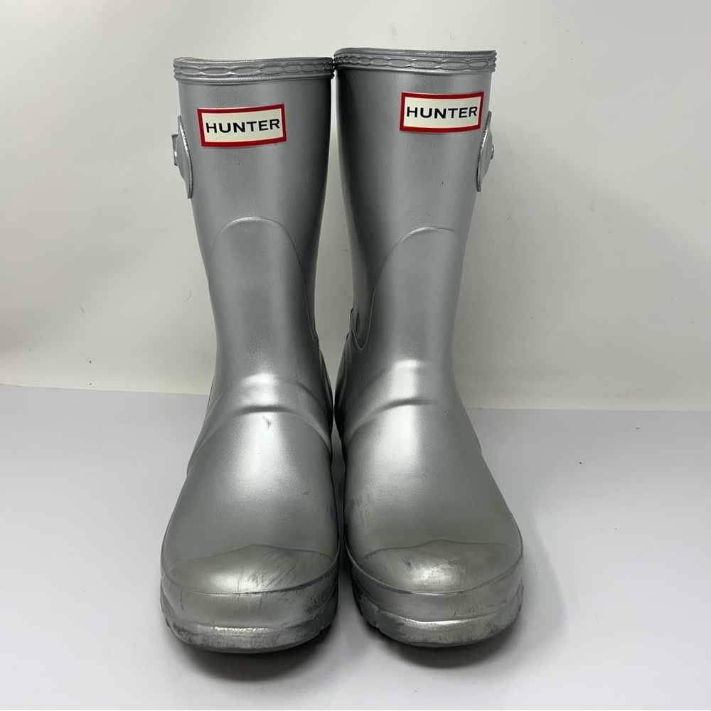Hunter Metallic Silver Women's Rain Boots